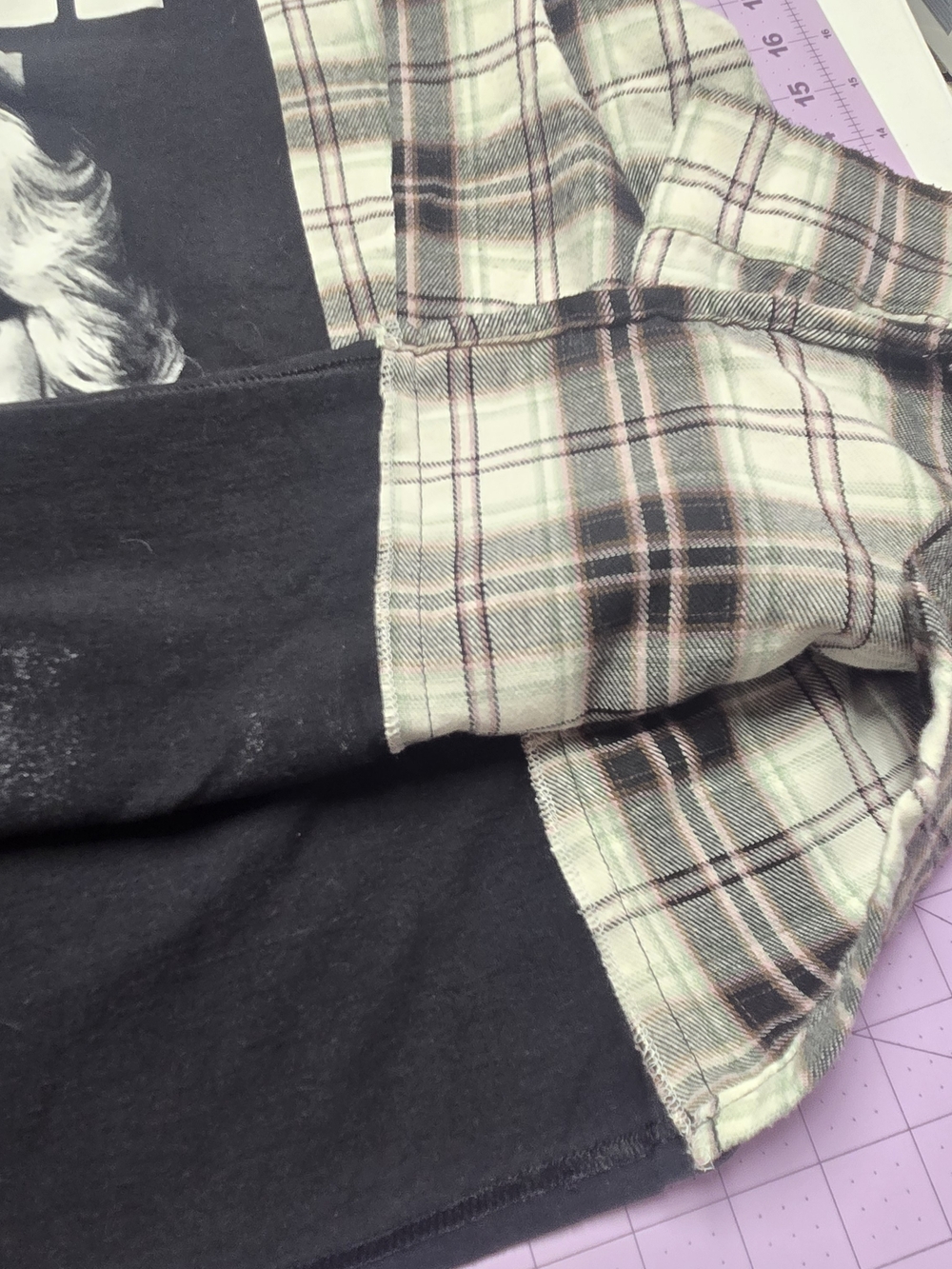 Dolly Parton One-of-a-Kind Upcycled Flannel Sleeve Shirt - Picture 14 of 14